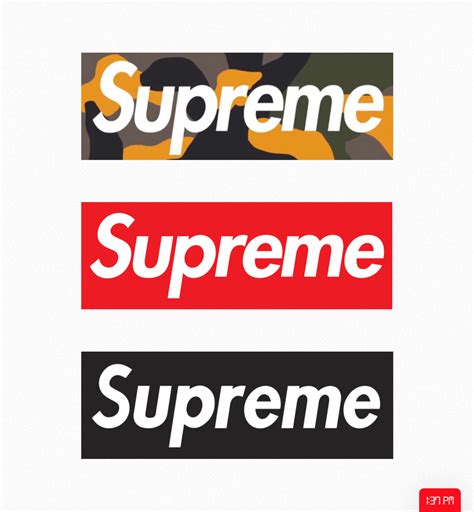 supreme box logo outline.